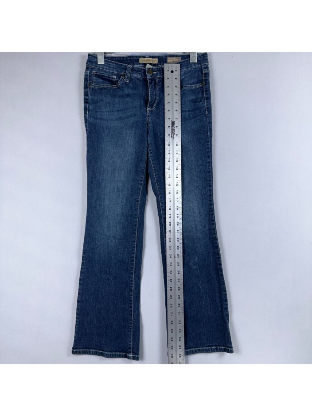 Nine West Vintage America Bootcut Jeans Size 8P Blue Mid Rise Embroidered Pocket - Picture 10 of 15